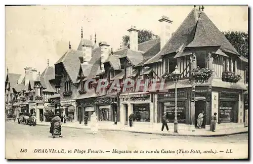 Ansichtskarte AK Deauville La Plage Fleurie Magasins de la rue du casino