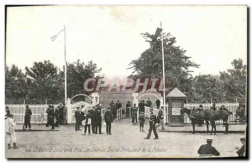 Cartes postales Deauville Le grand prix Les courses Entree principale de la pelouse Hippisme Chevaux