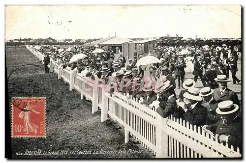 Cartes postales Deauville Le Grand Les Courses La barriere de la pelouse Hippisme Chevaux