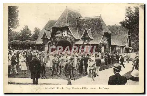 Cartes postales Deauville Le Champ de Courses La Plage Fleurie Le pesage Hippisme Chevaux