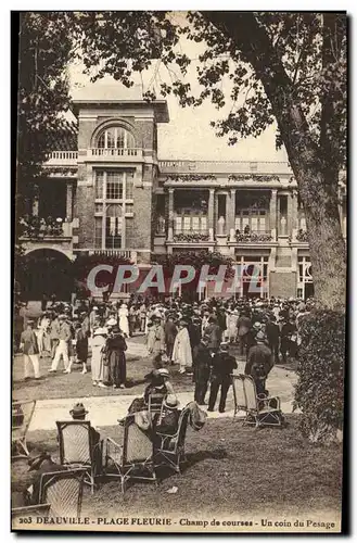 Cartes postales Deauville la Plage Fleurie Champ de Courses Un Coin du Pesage Hippisme Chevaux