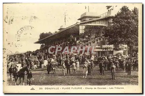 Ansichtskarte AK Deauville la Plage Fleurie Champ de Courses Hippisme Chevaux Les tribunes