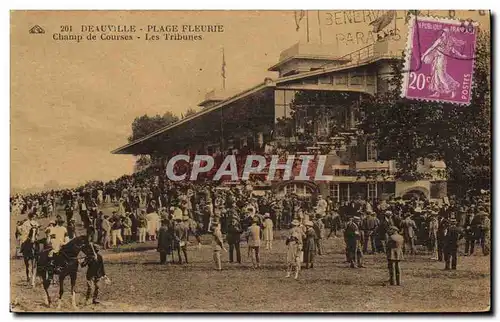 Ansichtskarte AK Deauville la Plage Fleurie Champ de Courses Les tribunes Hippisme Chevaux