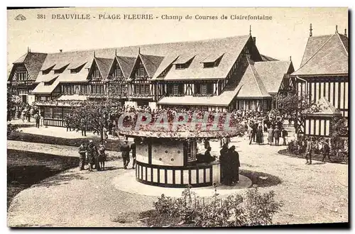 Cartes postales Deauville la Plage Fleurie Champ de Courses de Clairefontaine Hippisme Chevaux