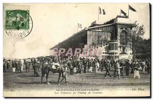 Cartes postales Deauville La plage Fleurie Les tribunes du champ de courses Hippisme Chevaux