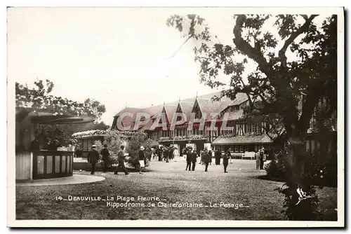 Cartes postales Deauville Plage Fleurie Hippodrome de Clairefontaine Le pesage Hippisme Chevaux