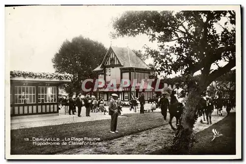 Ansichtskarte AK Deauville La Plage Fleurie Hippodrome de Clairefontaine Hippisme Chevaux