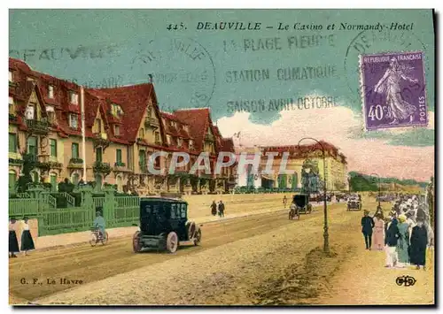 Ansichtskarte AK Deauville La Plage Fleurie Le Normandy Hotel Le casino