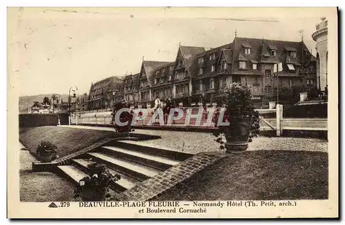 Ansichtskarte AK Deauville Normandy Hotel et boulevard Cornuche