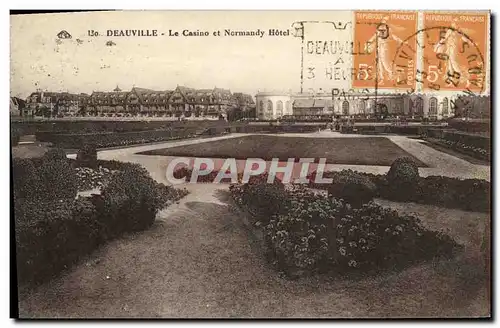 Cartes postales Deauville Le Casino et Normandy Hotel