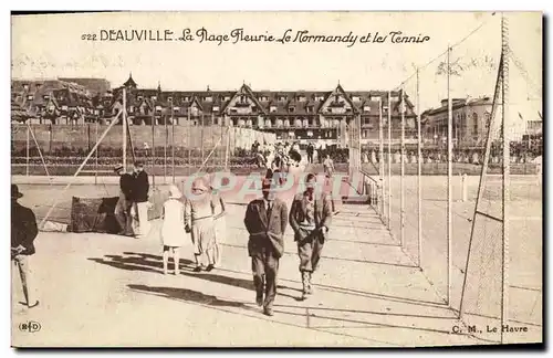 Cartes postales Deauville Normandy Hotel Plage Fleurie Le Normandy et les tennis