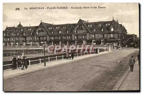 Ansichtskarte AK Deauville Normandy Hotel Plage Fleurie Normandy hotel et les tennis