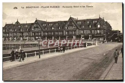 Cartes postales Deauville Normandy Hotel Plage Fleurie Normandy hotel et les tennis