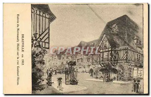 Cartes postales Deauville Normandy Hotel en 1912 entree du Normandy Hotel sur la rue Gontaut Biron