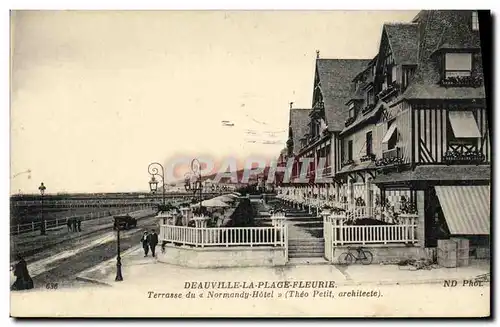 Ansichtskarte AK Deauville Sur Mer Terrasse du Normandy Hotel