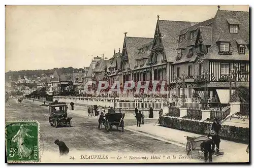 Ansichtskarte AK Deauville Sur Mer Le Normandy Hotel et la terrasse