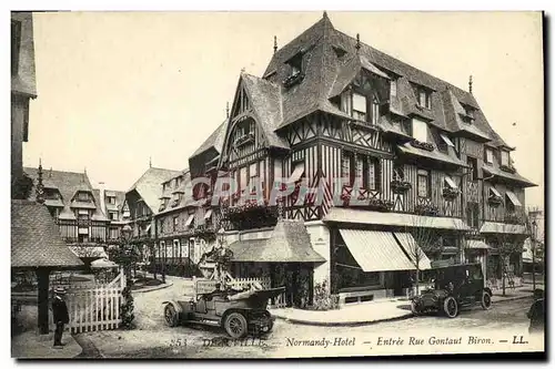 Ansichtskarte AK Deauville Normandy Hotel Entree Rue Gontaut Biron Automobile