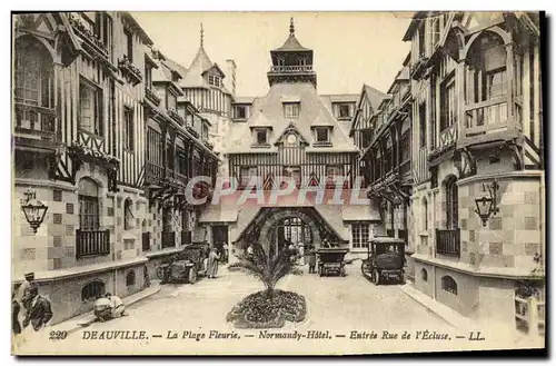 Ansichtskarte AK Deauville la Plage Fleurie Normandy Hotel Entree Rue de l Ecluse