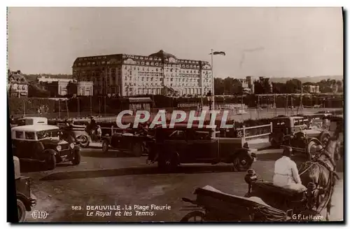 Cartes postales moderne Deauville La Plage Fleurie Le Royal et les Tennis