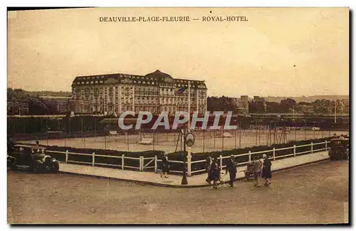 Ansichtskarte AK Deauville Plage Fleurie Royal Hotel Tennis