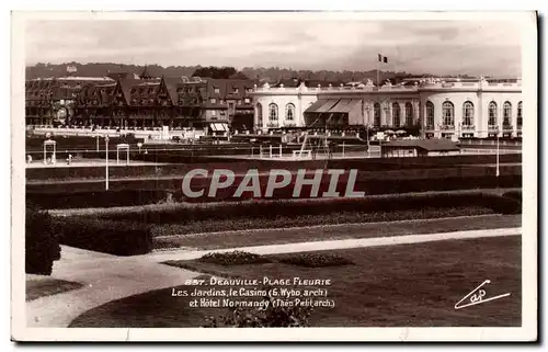 Cartes postales moderne Deauville Plage Fleurie Les Jardins le Casino et Hotel Normandy