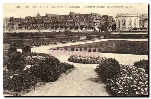 Ansichtskarte AK Deauville La Plage Fleurie Parterres Fleuris et Normandy Hotel