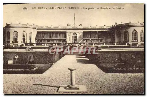 Ansichtskarte AK Deauville La Plage Fleurie Les Parterres fleuris et le Casino