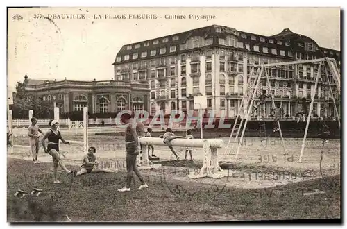 Cartes postales Deauville La Plage Fleurie Culture Physique