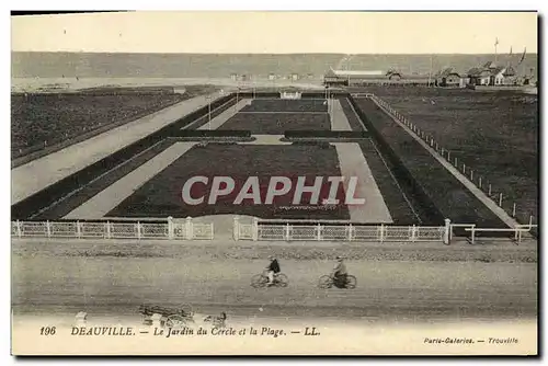 Ansichtskarte AK Deauville Le Jardin du Cercle et la Plage