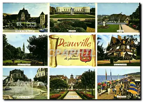 Cartes postales moderne Deauville Plage Fleurie Gare Ferme du coteau Eglise St Augustin