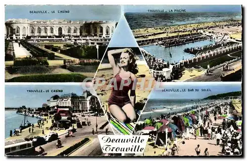 Cartes postales moderne Deauville Trouville