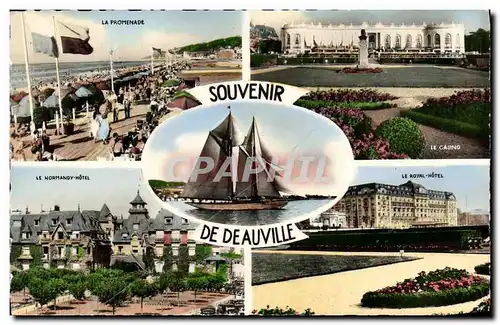 Moderne Karte Souvenir de Deauville