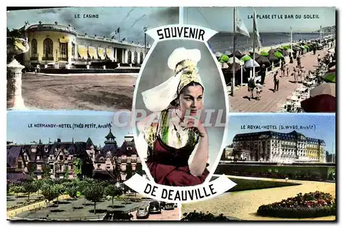 Moderne Karte Souvenir de Deauville