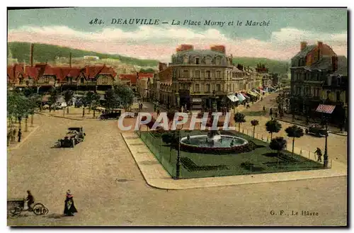 Ansichtskarte AK Deauville La Place Morny et le Marche