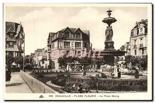 Cartes postales Deauville Plage Fleurie La Place Morny