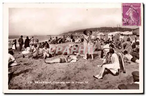 Ansichtskarte AK Deauville Dancing sur la Plage