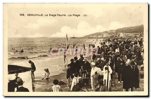 Cartes postales Deauville la Plage Fleurie La Plage