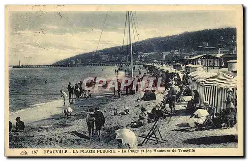 Cartes postales Deauville La Plage Fleurie La Plage et les Hauteurs de Trouville