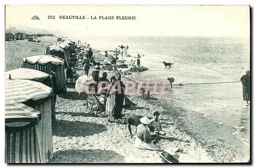 Cartes postales Deauville La Plage Fleurie