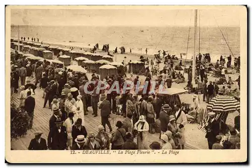 Cartes postales Deauville La Plage Fleurie La Plage