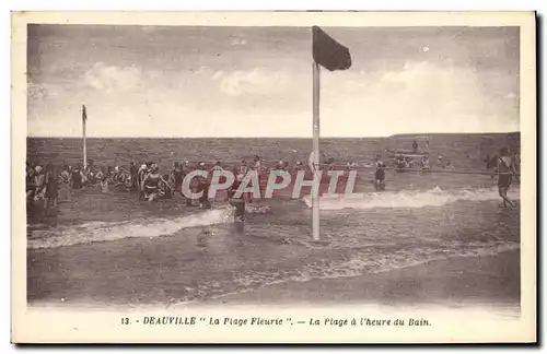 Cartes postales Deauville La Plage Fleurie La Plage a l heure du Bain