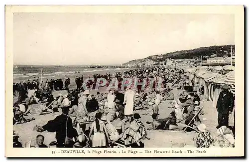 Cartes postales Deauville La Plage Fleurie La Plage