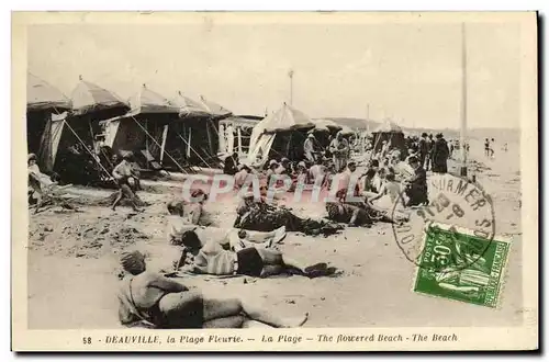 Cartes postales Deauville La Plage Fleurie La Plage