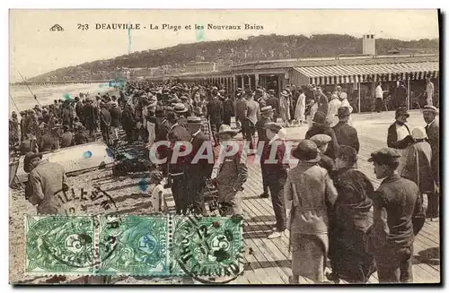 Ansichtskarte AK Deauville La Plage et les Nouveaux Bains