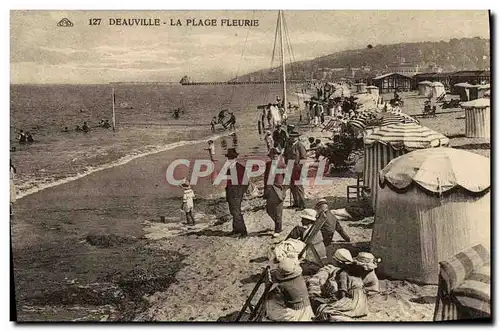 Cartes postales Deauville La Plage Fleurie