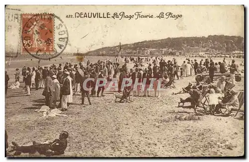 Cartes postales Deauville La Plage Fleurie La Plage