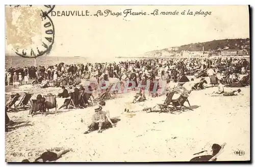 Cartes postales Deauville La Plage Fleurie Le monde a La Plage