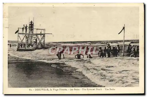 Cartes postales Deauville La Plage Fleurie Les Bains