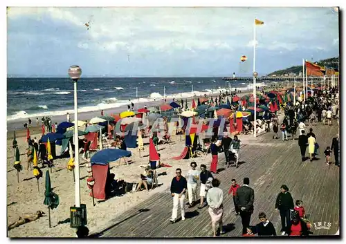 Moderne Karte A Deauville Plage Fleurie La promenade et la mer