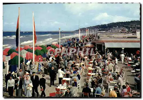 Moderne Karte Deauville La Plage Fleurie La promenade sur les Planches et le bar du soleil